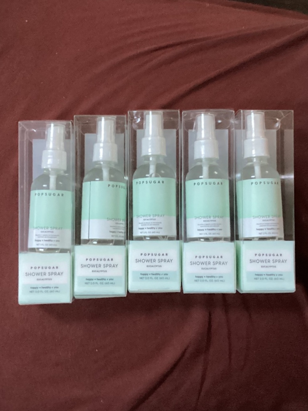 PopSugar Shower Spray Eucalyptus Bundle 60 ml each NEW